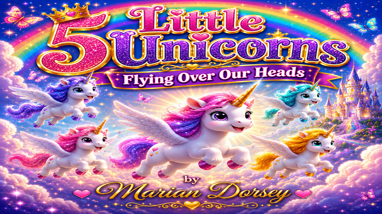 5 Little Unicorns Flying Over Our Heads