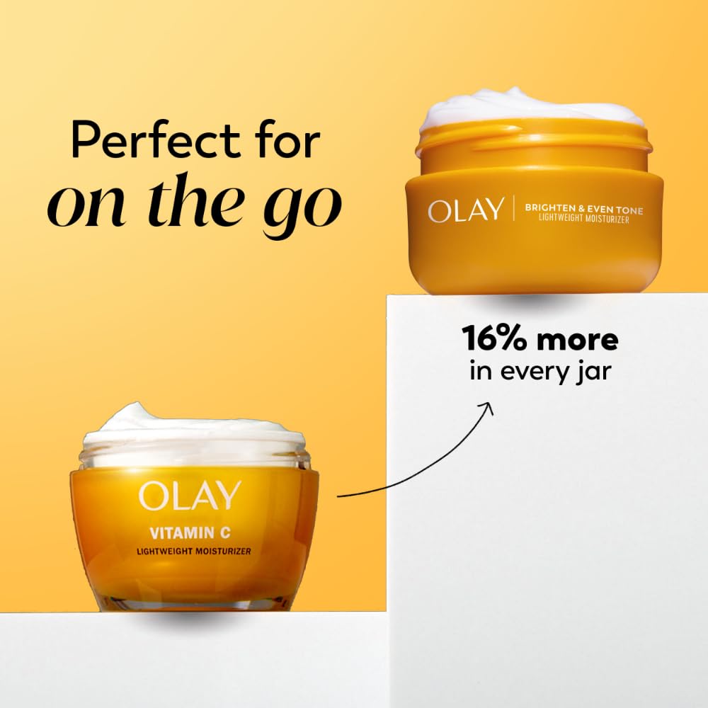 Olay Regenerist Radiance Vitamin C Face Moisturizer: Bright & Even Lightweight Cream for Women - Brightens, Hydrates, Evens Tone + Texture for Glowing Skin - 2 Oz