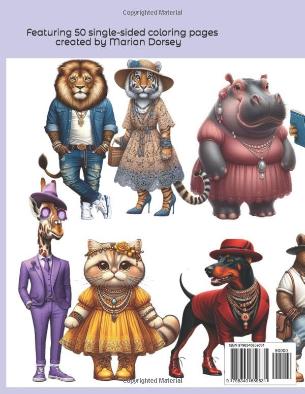 Big, Small, Paws, Claws, Roar, Oink, Woof Color Them All!