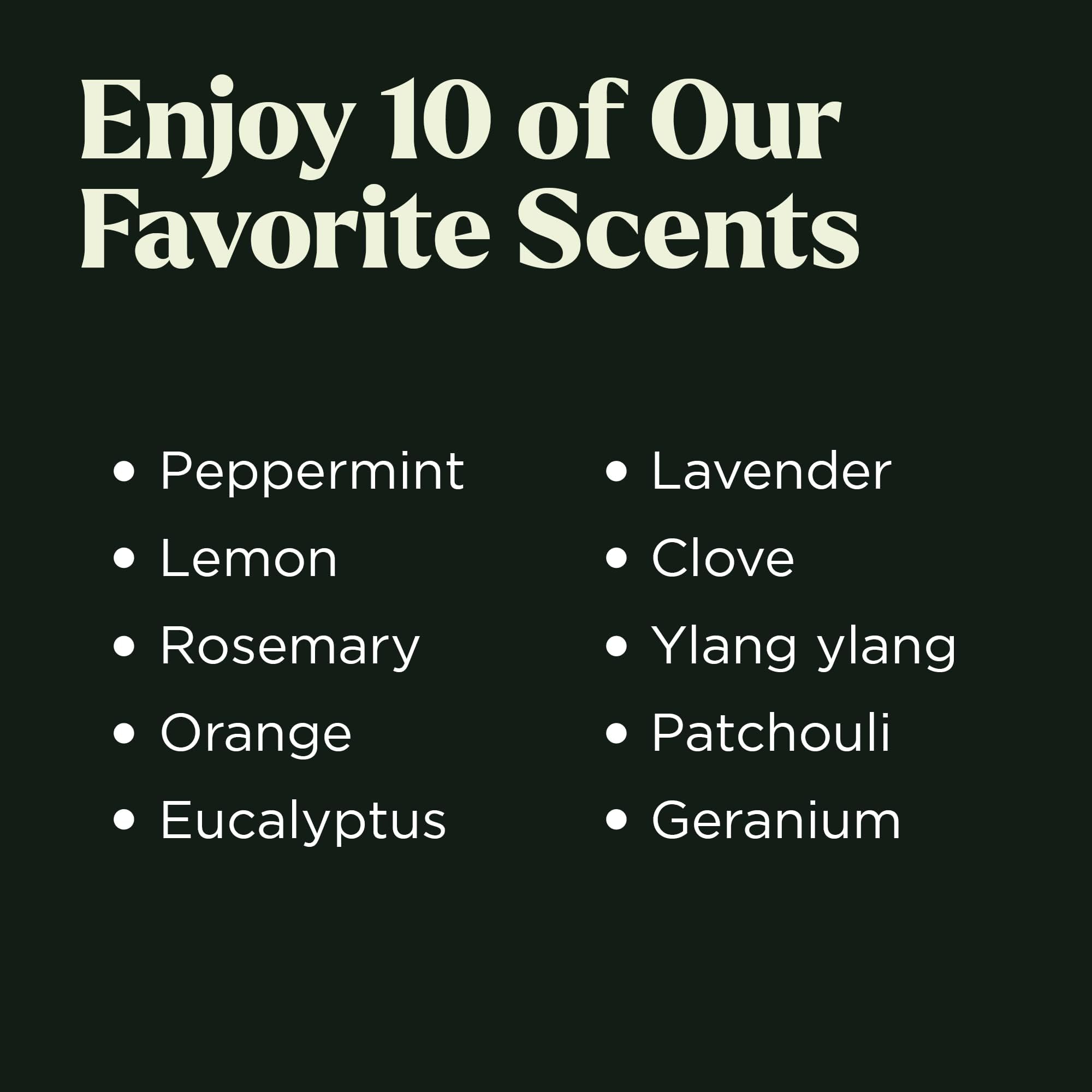 Lagunamoon Essential Oils Aromatherapy Set - 6 Oils for Diffusers, Home Care, Candle Making Scents, Fragrance, Humidifiers, Gifts - Peppermint, Tea Tree, Lavender, Eucalyptus, Orange (10mL)