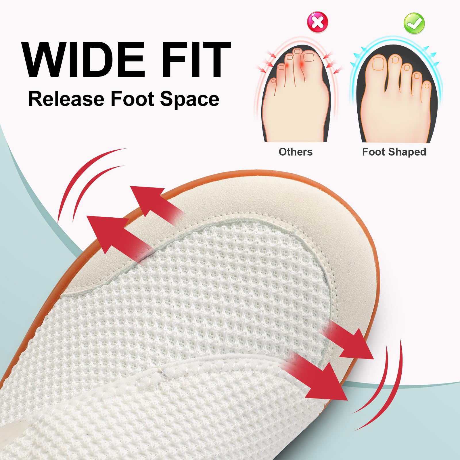 LeIsfIt Mens Wide Diabetic Shoes Adjustable Barefoot Walking Shoes Breathable Zero Drop Sneakers for Wide Width Arthritis Edema Feet