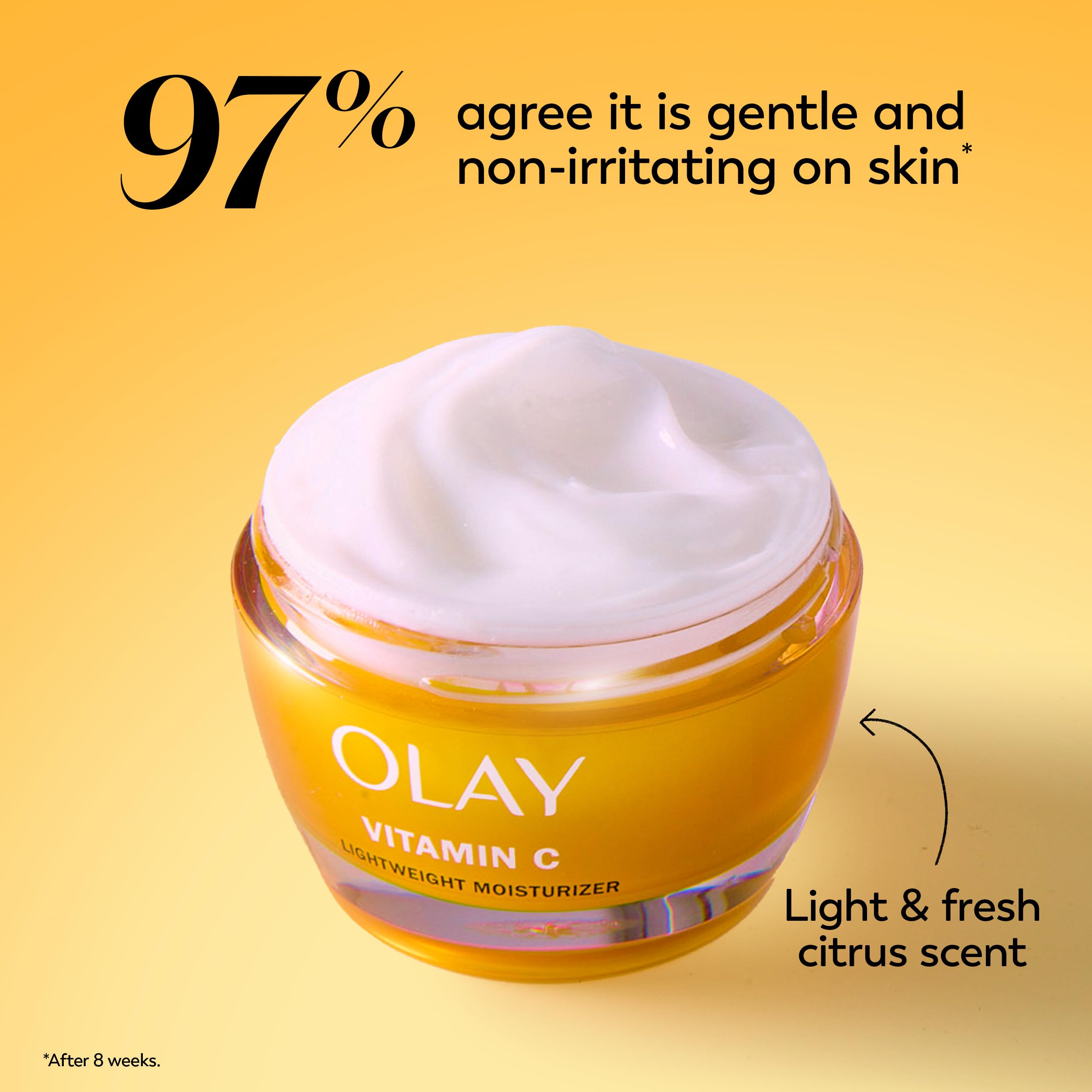 Olay Regenerist Radiance Vitamin C Face Moisturizer: Bright & Even Lightweight Cream for Women - Brightens, Hydrates, Evens Tone + Texture for Glowing Skin - 2 Oz