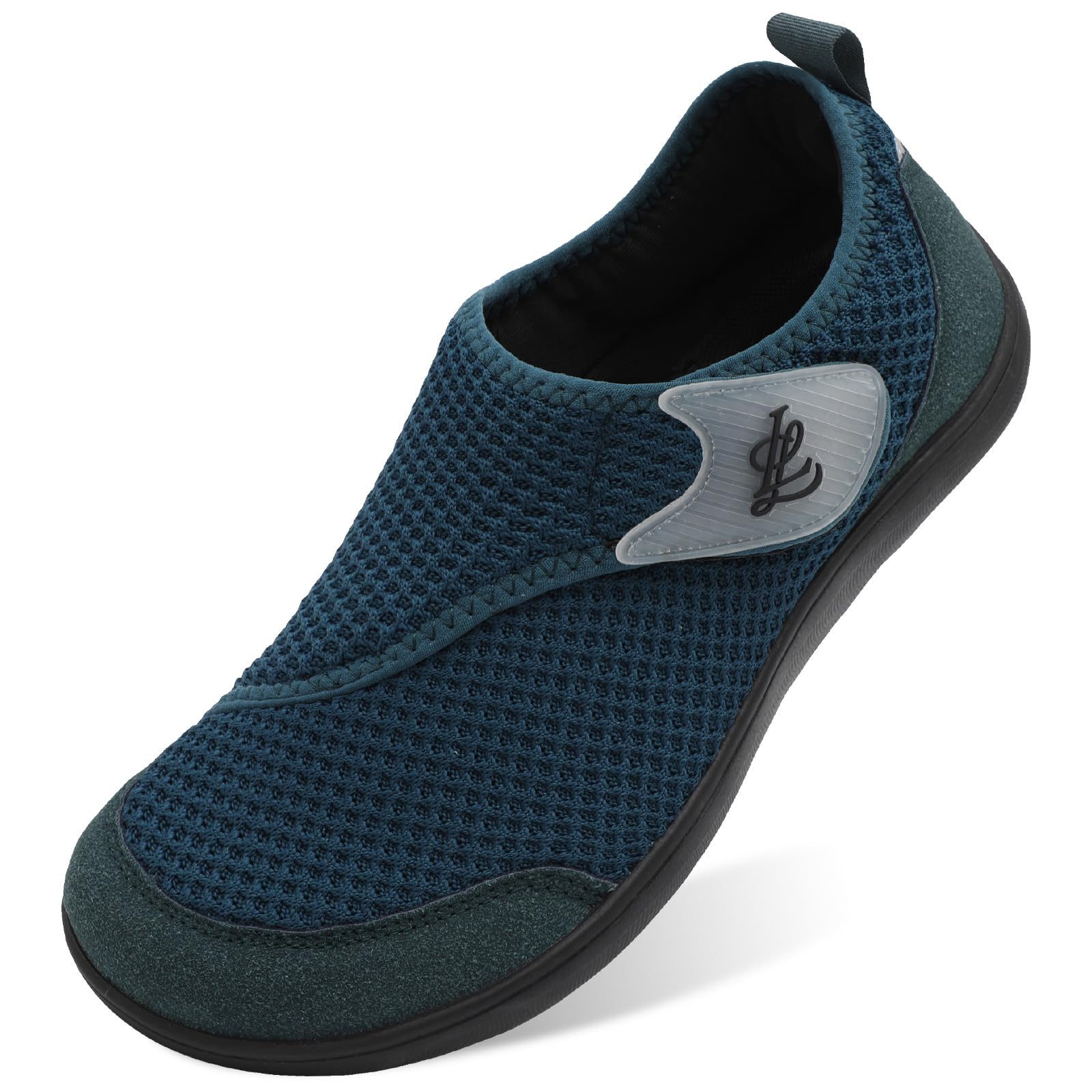 LeIsfIt Mens Wide Diabetic Shoes Adjustable Barefoot Walking Shoes Breathable Zero Drop Sneakers for Wide Width Arthritis Edema Feet
