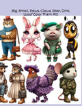 Big, Small, Paws, Claws, Roar, Oink, Woof Color Them All!