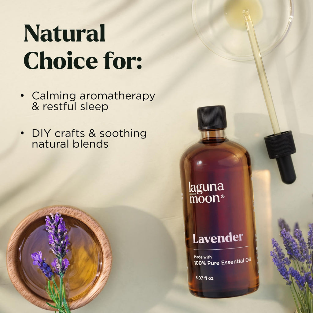 Lagunamoon Essential Oils Aromatherapy Set - 6 Oils for Diffusers, Home Care, Candle Making Scents, Fragrance, Humidifiers, Gifts - Peppermint, Tea Tree, Lavender, Eucalyptus, Orange (10mL)