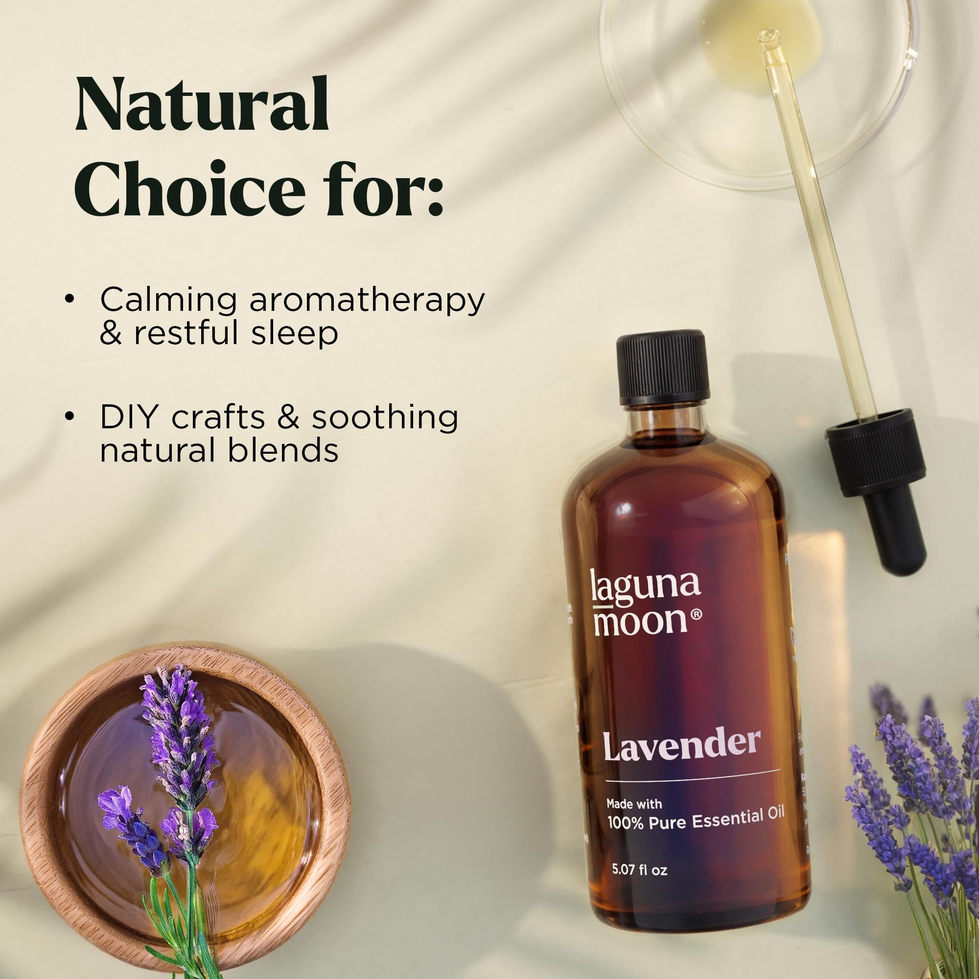 Lagunamoon Essential Oils Aromatherapy Set - 6 Oils for Diffusers, Home Care, Candle Making Scents, Fragrance, Humidifiers, Gifts - Peppermint, Tea Tree, Lavender, Eucalyptus, Orange (10mL)