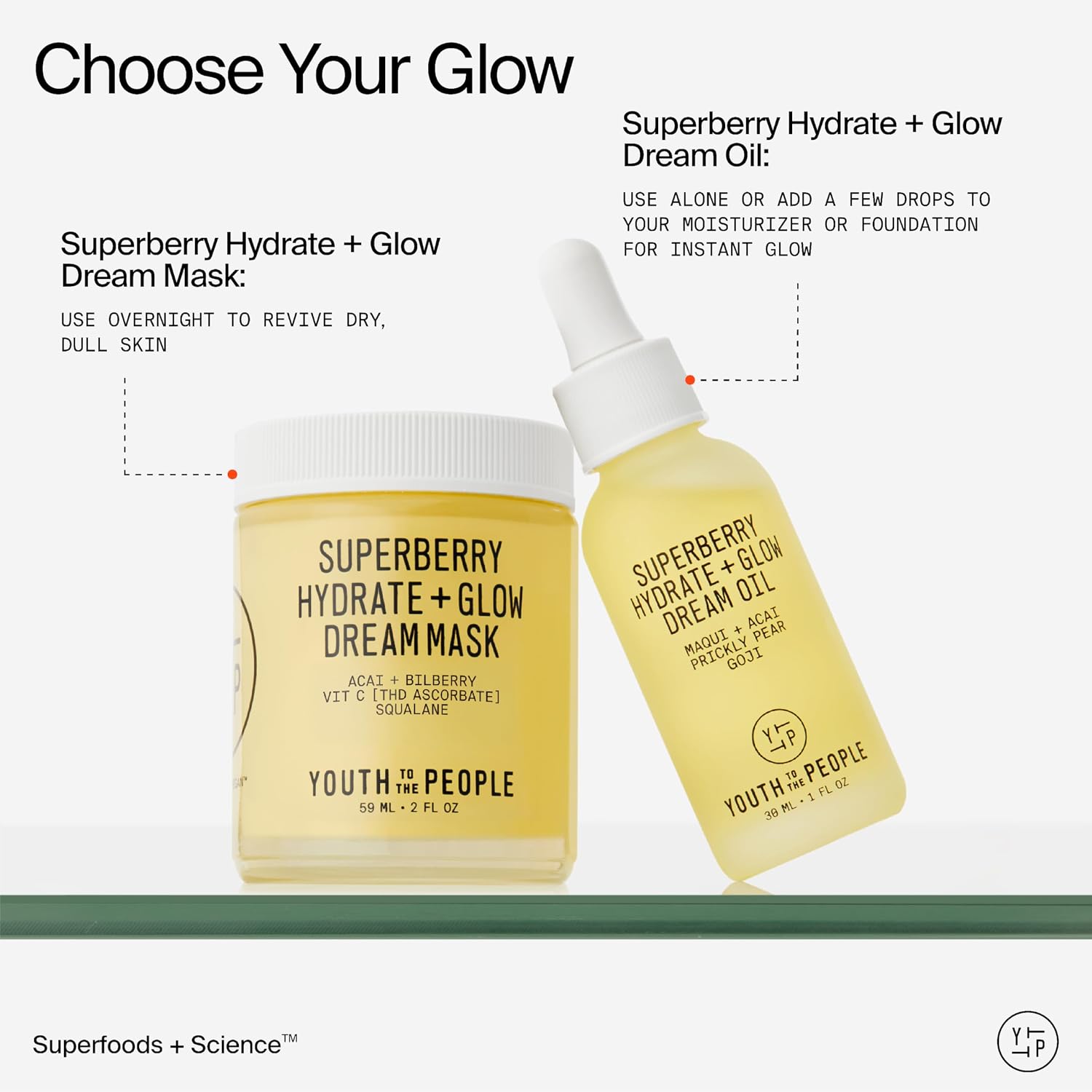Youth To The People Superberry Dream Mask - Hydrate + Glow Face Moisturizer | Vitamin C Brightening Night Cream - Antioxidant-Rich Hydration, Radiant Glow, For Dry/Dull Skin, Uneven Tone, Non-comedogenic