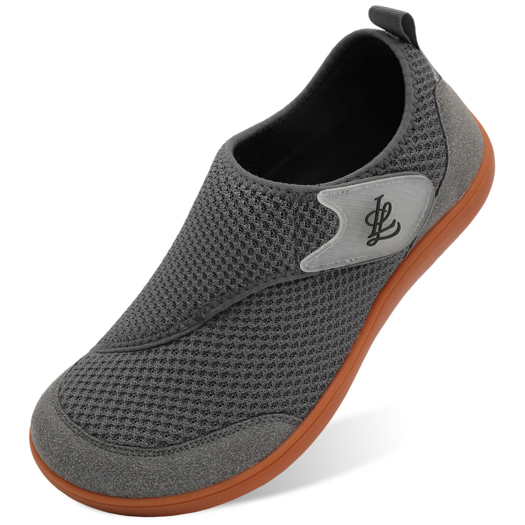 LeIsfIt Mens Wide Diabetic Shoes Adjustable Barefoot Walking Shoes Breathable Zero Drop Sneakers for Wide Width Arthritis Edema Feet