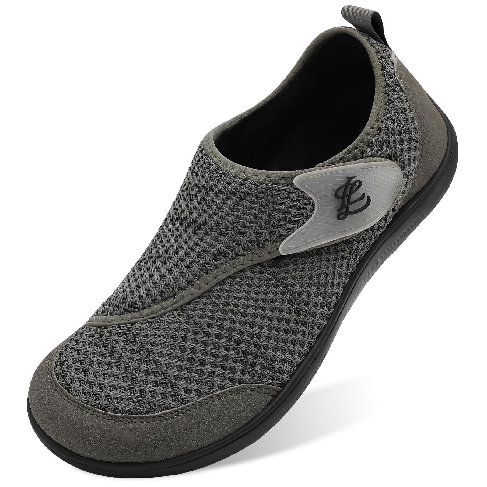 LeIsfIt Mens Wide Diabetic Shoes Adjustable Barefoot Walking Shoes Breathable Zero Drop Sneakers for Wide Width Arthritis Edema Feet