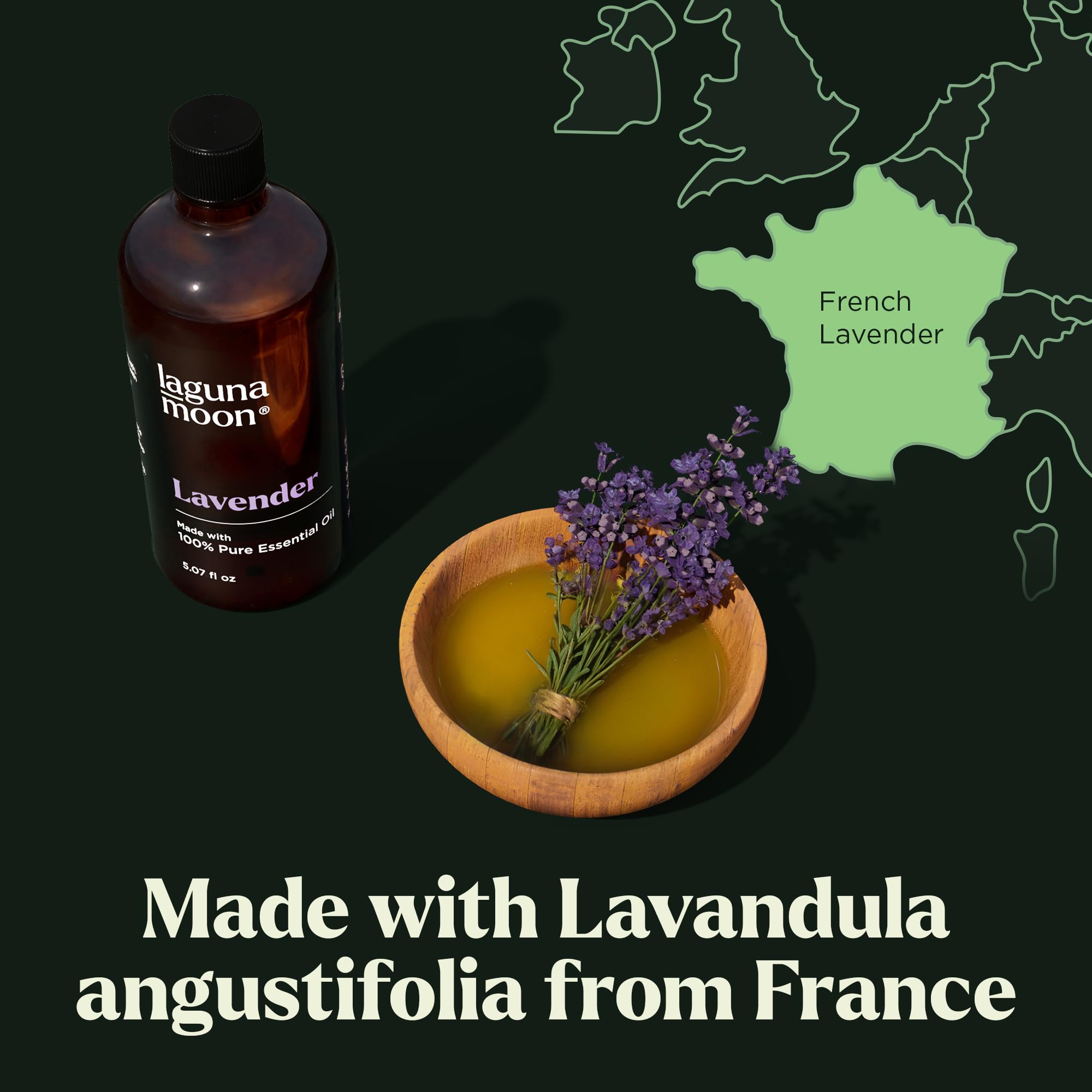 Lagunamoon Essential Oils Aromatherapy Set - 6 Oils for Diffusers, Home Care, Candle Making Scents, Fragrance, Humidifiers, Gifts - Peppermint, Tea Tree, Lavender, Eucalyptus, Orange (10mL)