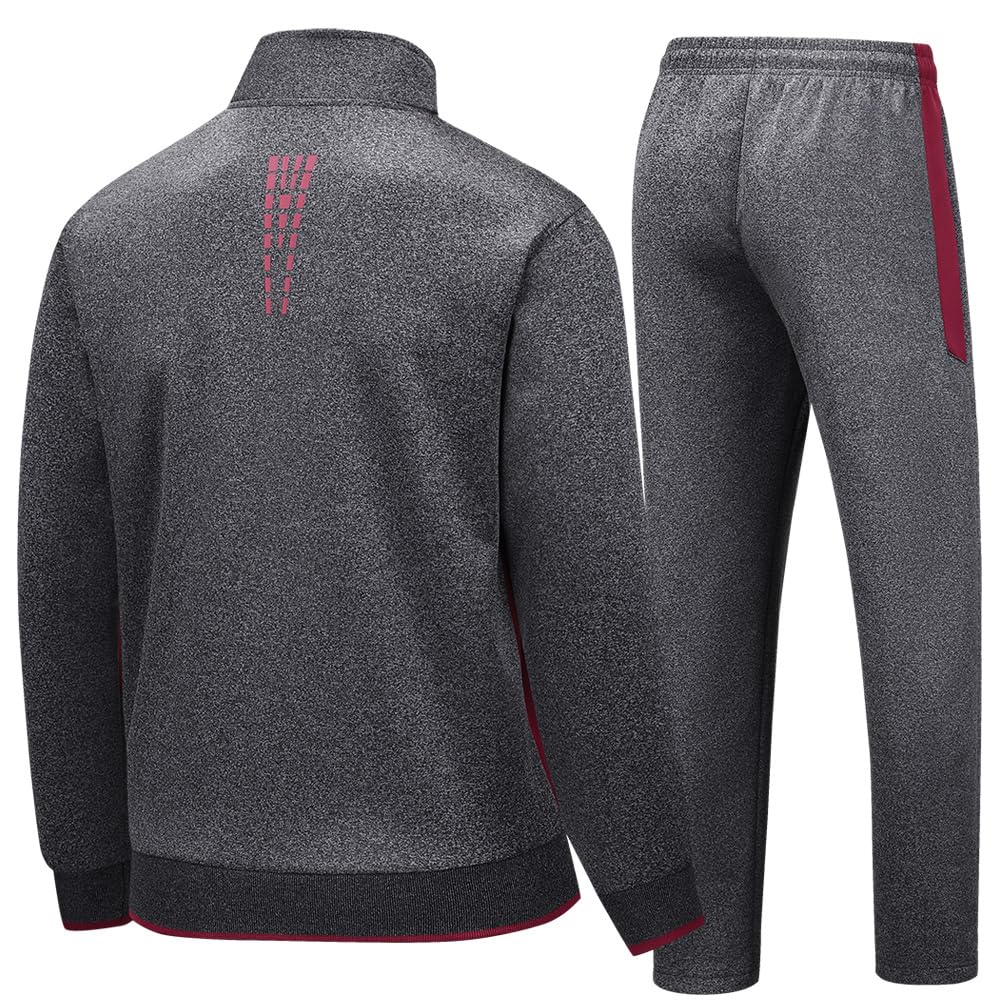 Men's Casual Athletic Tracksuit Long Sleeve Sweatsuit Set Full Zip Running Jacket and Pants 2 Piece Outfits