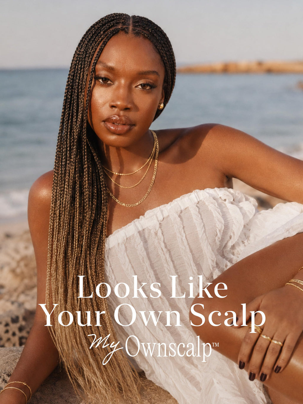 LUVME HAIR Full Lace 26 Inch Braided Wig OwnScalp™ Salon-Level 200% Density | Nautral Bleached Knots Human Hair Blended Synthetic Braids with a Natural Real Scalp Look Full HD Lace Knotless Box Braid Wig