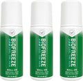 Biofreeze Roll On Pain Relief for Knee, Neck, Hip, Joint, Shoulder, & Simple Backache, Arthritis Pain Reliever, Sore Muscle Relief, Roll On Menthol Gel 3 Fl Oz (Pack of 3)