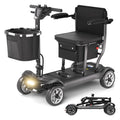 Lightweight Mobility Scooter for Seniors & Adults - Cruise & Airport Approved, 43lb Foldable Portable Motorized Scooters with Removable Lithium Battery for 12.4 Miles Travel, 300lb Capacity, Red