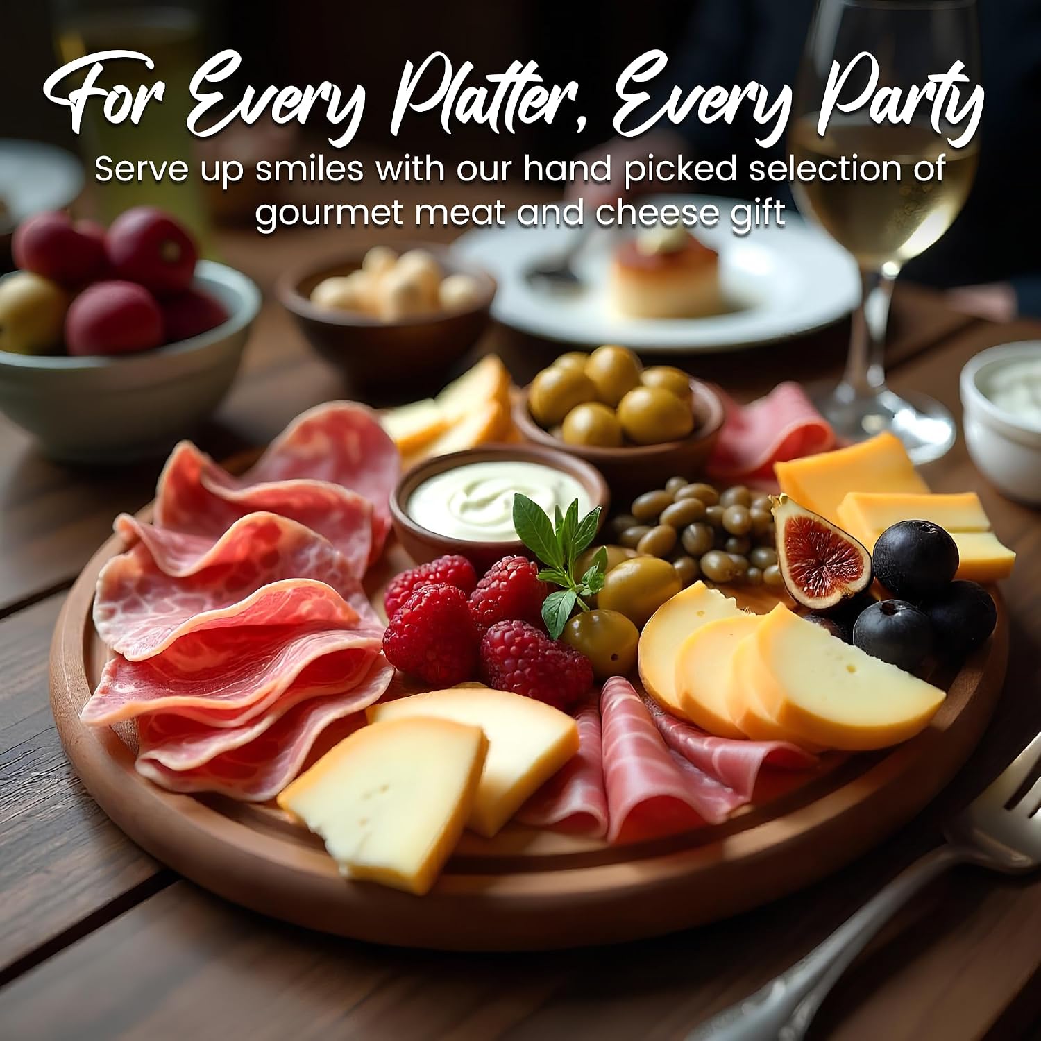 Charcuterie Food Items, Meat and Cheese Gift Basket Bundle – Salami, Summer Sausage - Charcuterie Board Food Gifts for Men - Father's Day, Mother's Day, Easter, House Warming, Care Package