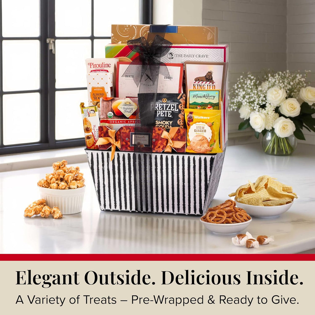 Broadway Basketeers Magnificent Gift Basket with Cookies Snacks & Treats