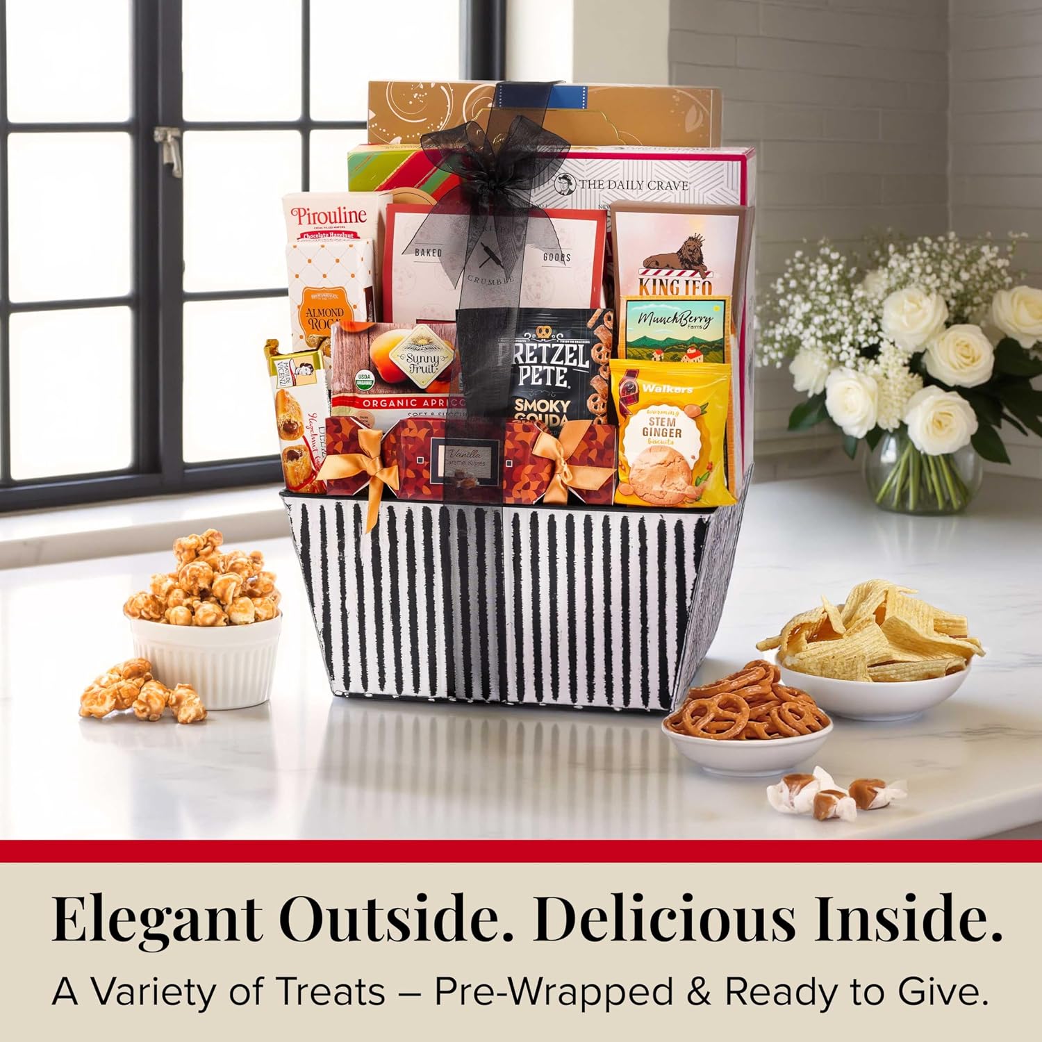 Broadway Basketeers Magnificent Gift Basket with Cookies Snacks & Treats