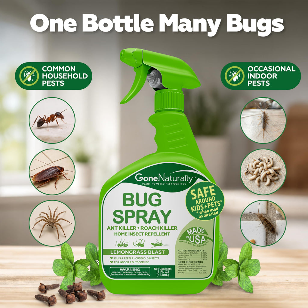 Peppermint Oil Spray for Bugs– Extra Strong Insect Repellent & Bug Spray for Home– Kills & Repels Ants, Roaches, Spiders & More– Safe Around Kids & Pets– Indoor & Outdoor Use (16oz)