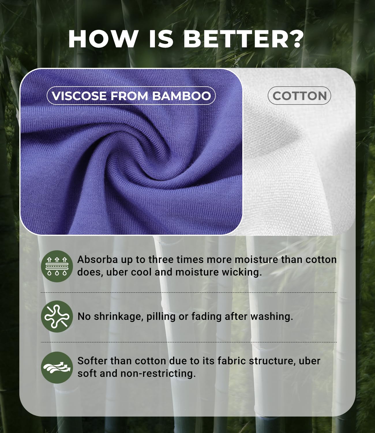BAMBOO COOL Women's Underwear High Waisted Briefs Full Coverage Soft and Breathable Panties, 5-Pack