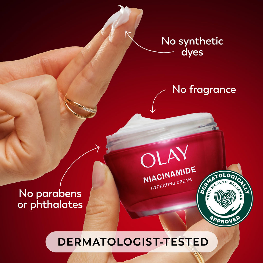Olay Regenerist Radiance Niacinamide Face Moisturizer: Strong & Firm Cream for Women - Anti-Aging, Anti-Wrinkle, Hydrating & Skin Firming - 2 Oz