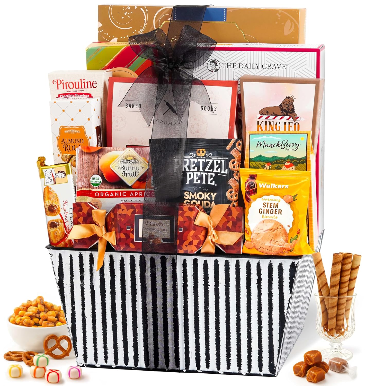 Broadway Basketeers Magnificent Gift Basket with Cookies Snacks & Treats