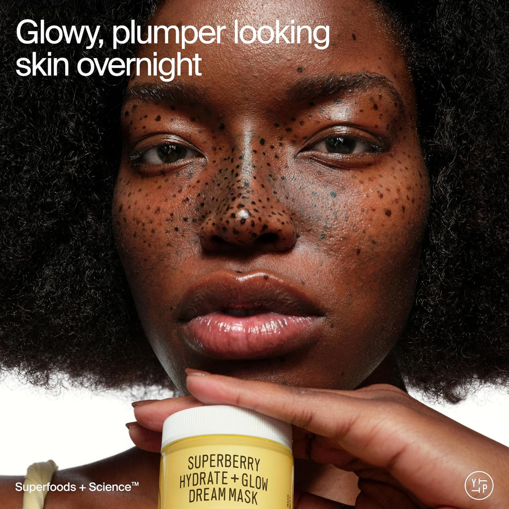 Youth To The People Superberry Dream Mask - Hydrate + Glow Face Moisturizer | Vitamin C Brightening Night Cream - Antioxidant-Rich Hydration, Radiant Glow, For Dry/Dull Skin, Uneven Tone, Non-comedogenic